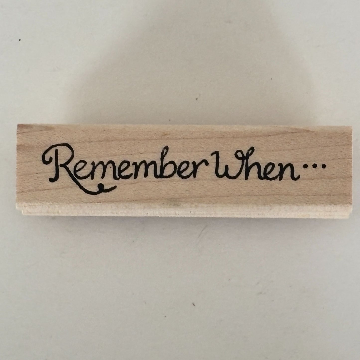 Raindrops on Roses Rubber Stamp Remember When Cardmaking Journaling Scrapbook Sentiment Words