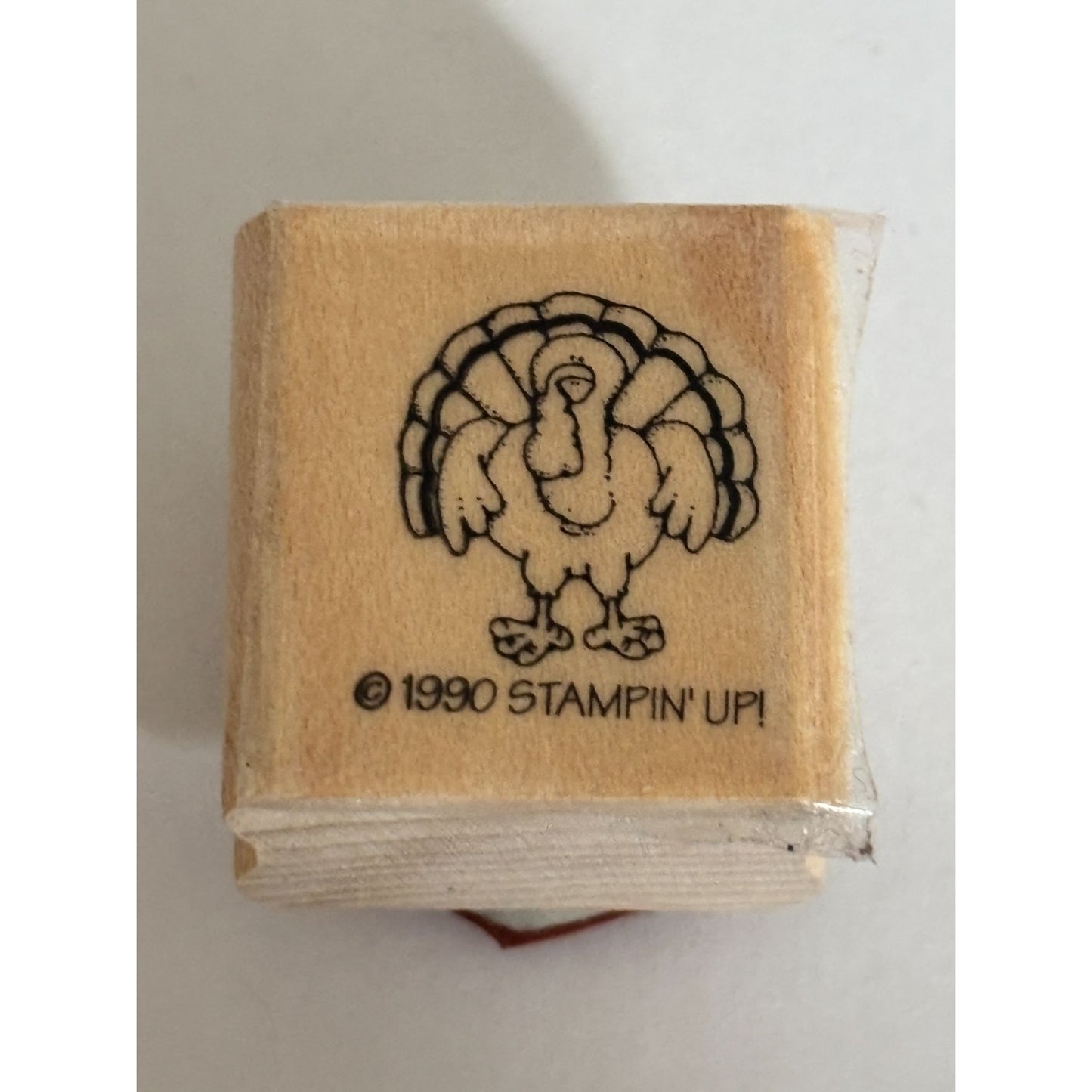 Stampin Up Rubber Stamp Turkey Thanksgiving Fall Card Making Craft Stamp Wood Mounted Small