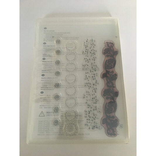 Stampin Up Bordering Blooms Photopolymer Clear Stamps Spring Summer Card Making