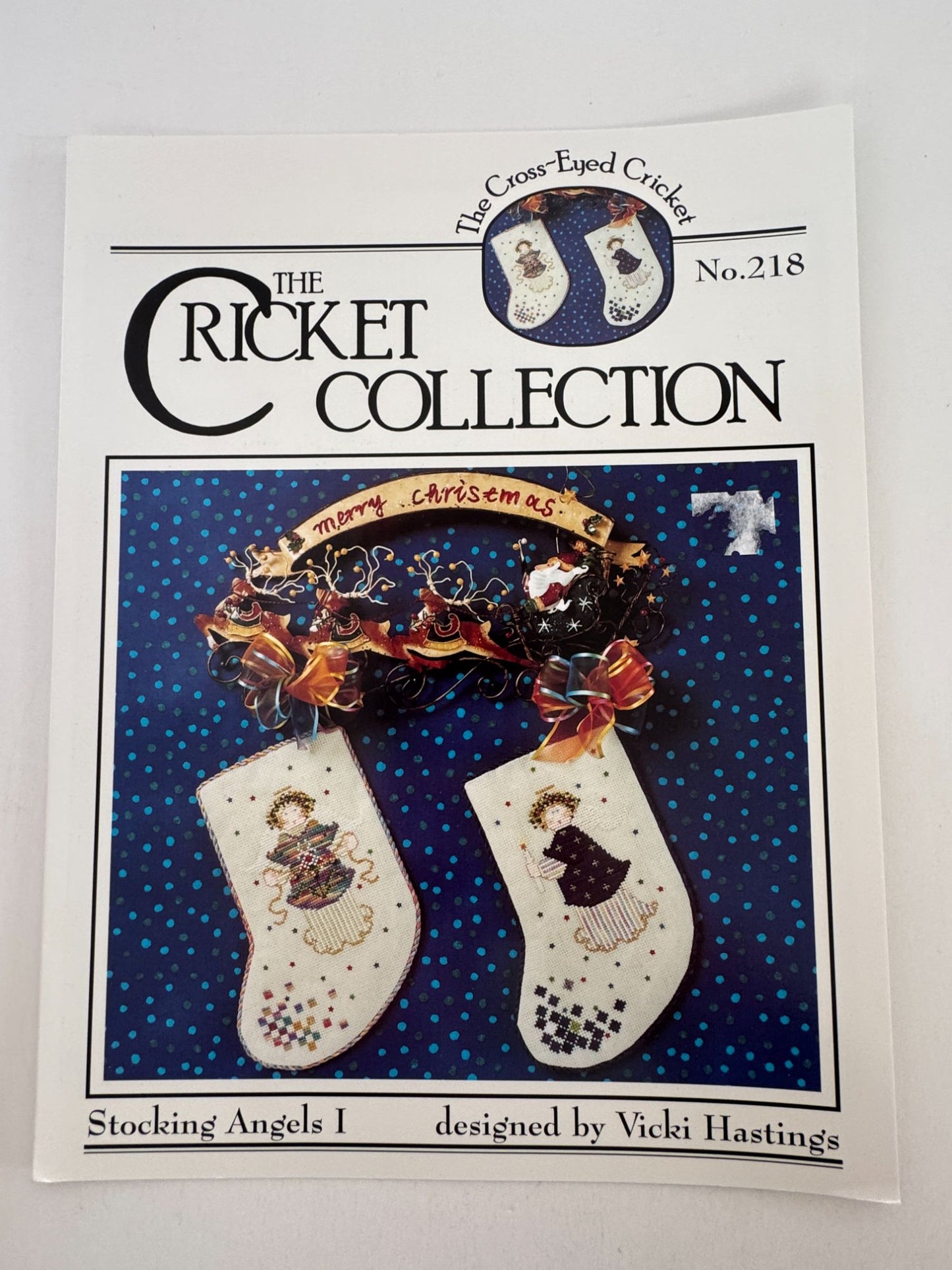 Cross-Eyed Cricket Collection Cross Stitch Pattern Stocking Angels I Christmas
