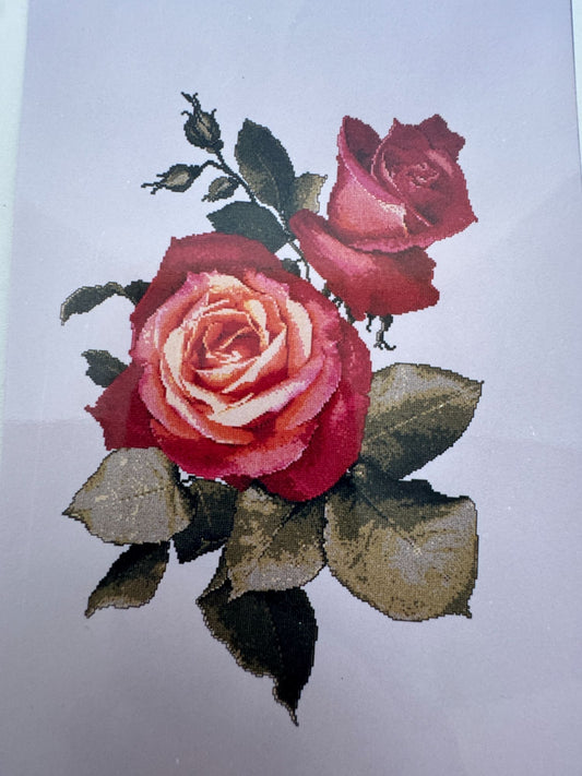 The Silver Lining Counted Cross Stitch Pattern Broadway Roses Flower Garden Love