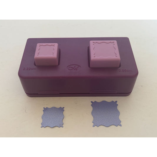 Creative Memories Fancy Square Maker Paper Punch Set Scalloped Edge Decorative