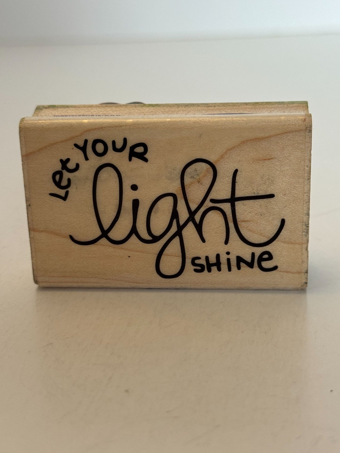 Stampabilities Rubber Stamp Let Your Light Shine Card Making Inspirational Words