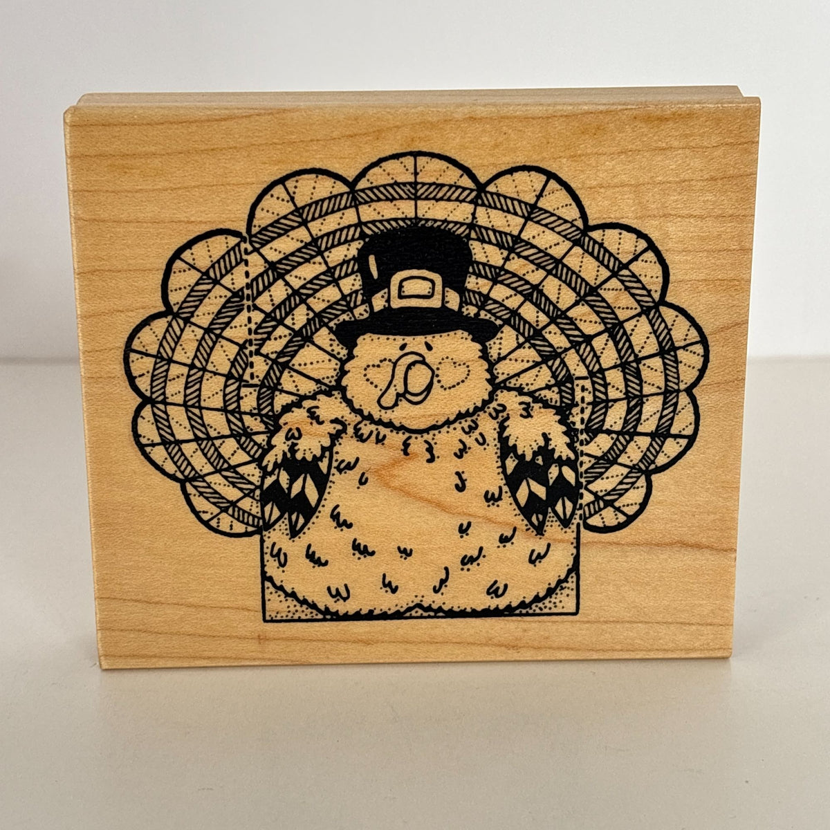 Darcies Rubber Stamp Pilgrim Turkey Thanksgiving Cardmaking Large Big Fall Craft
