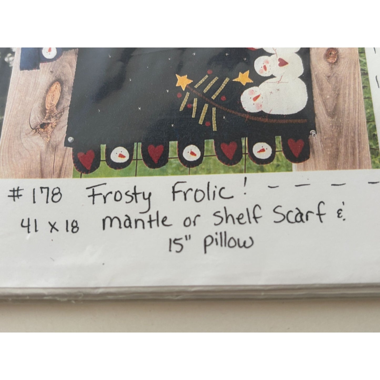 Plum Creek Collectibles Sewing Pattern Frosty Frolic Mantle Scarf Pillow Snowman