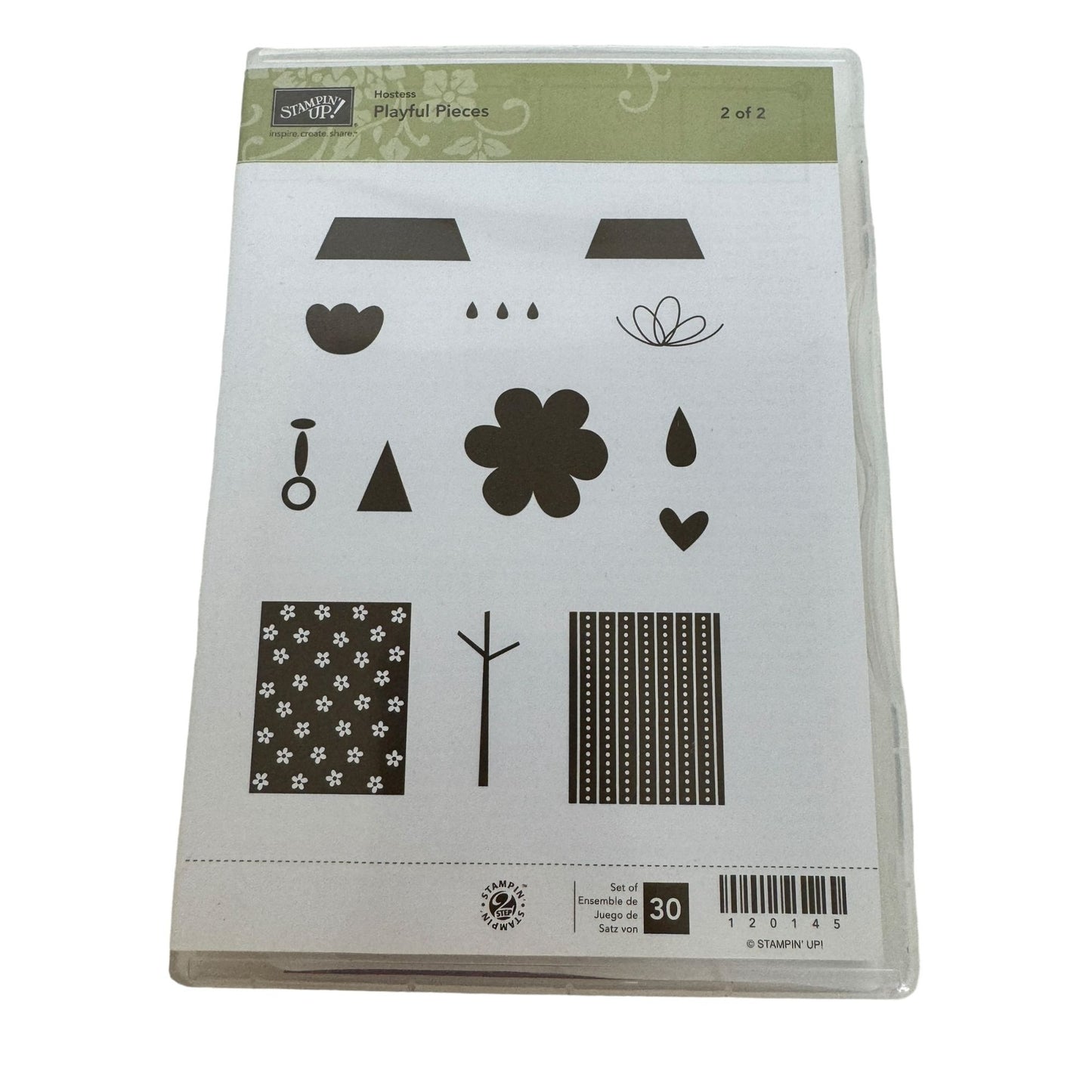 Stampin Up Playful Pieces Rubber Stamp Set Butterfly Summer Gift Present Star