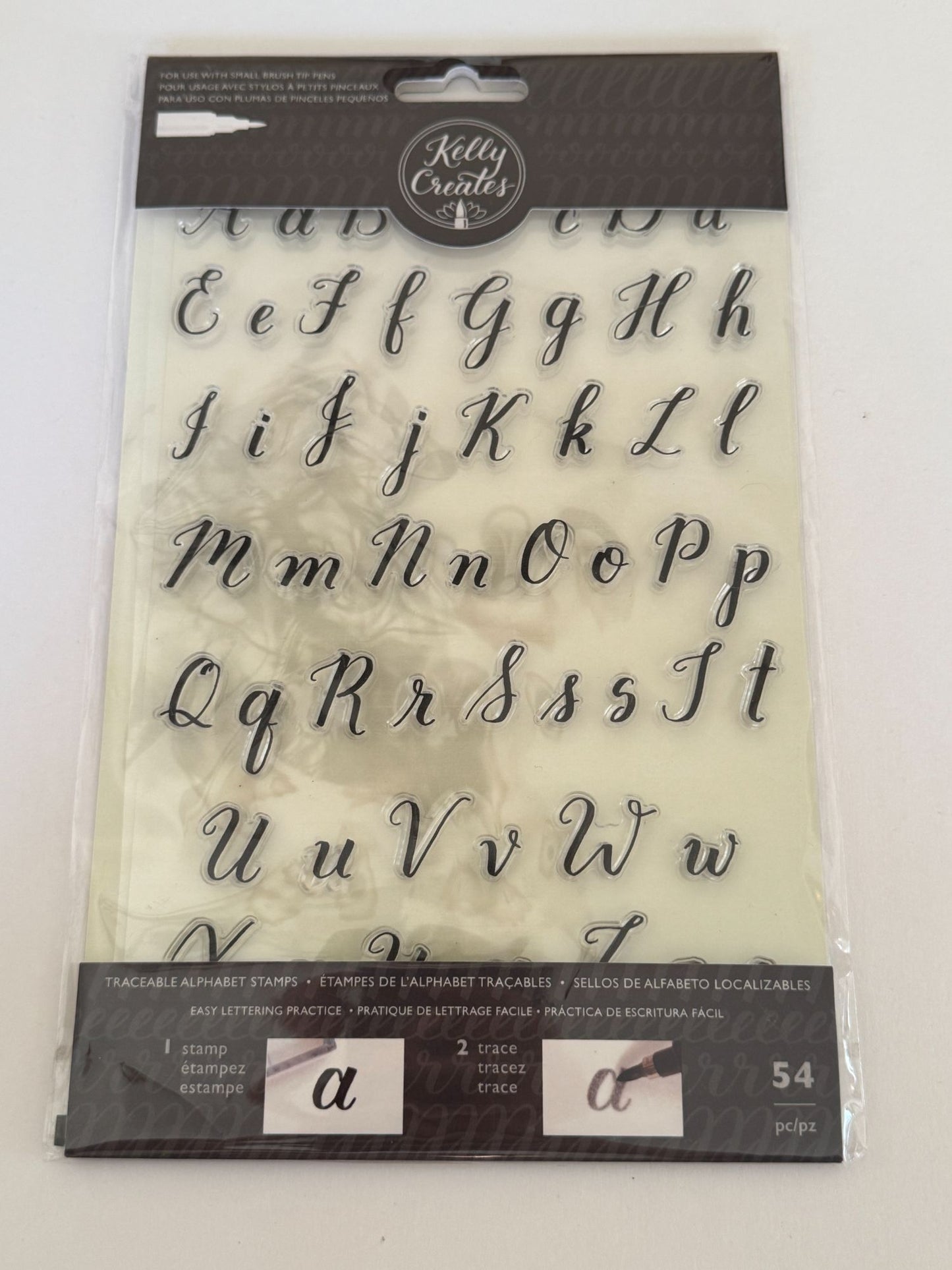 Kelly Creates Traceable Alphabet Acrylic Stamps For Brush Lettering Practice