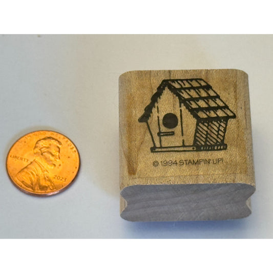Stampin Up Rubber Stamp Birdhouse House Home Bird Animal Nature Birdwatching