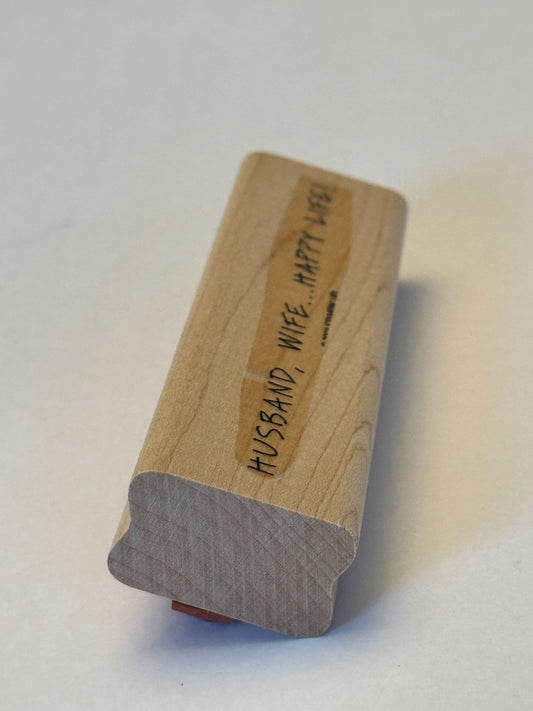 Stampin Up Rubber Stamp Husband Wife Happy Life Card Making Funny Anniversary