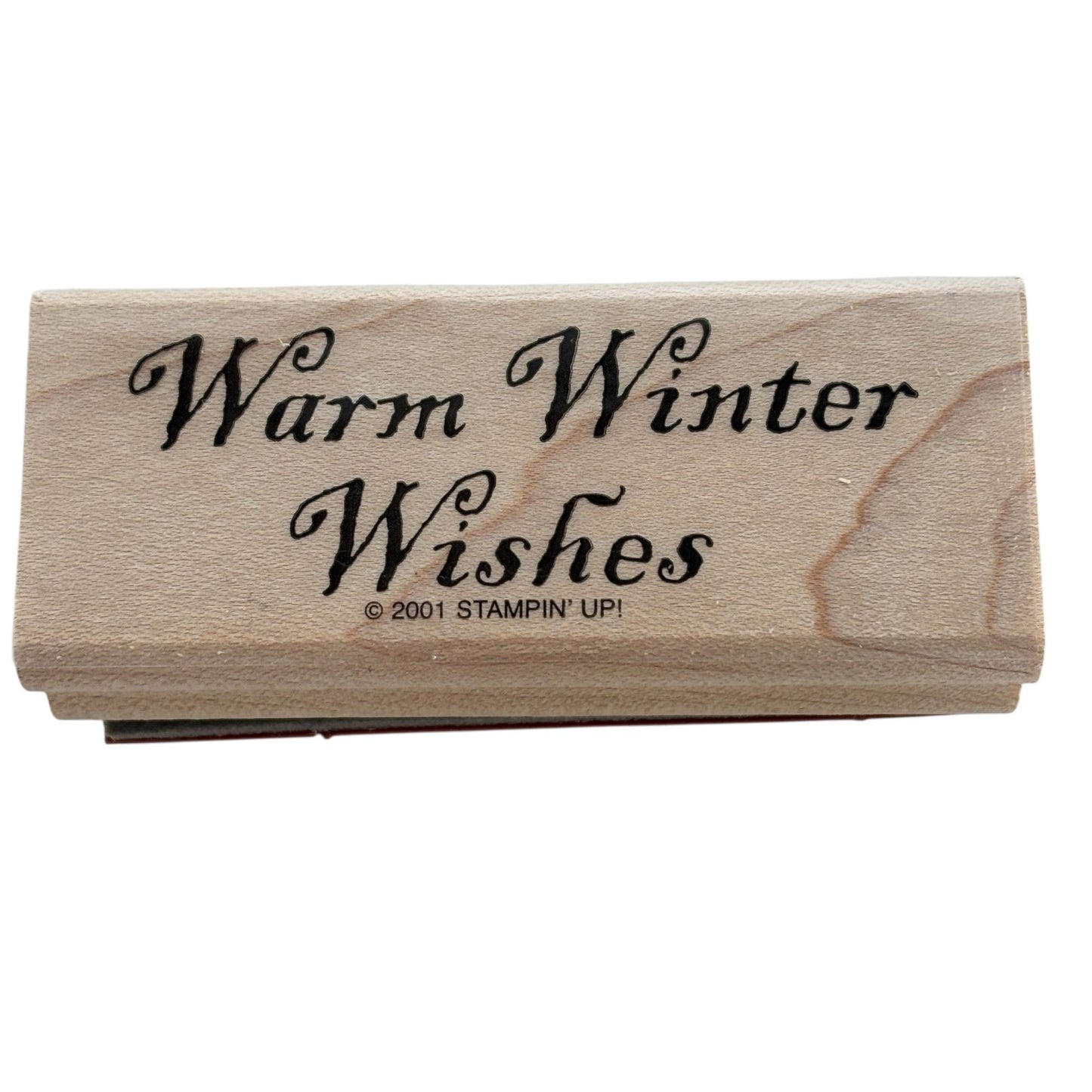 Stampin Up Rubber Stamp Christmas Warm Winter Wishes Holiday Card Making Words