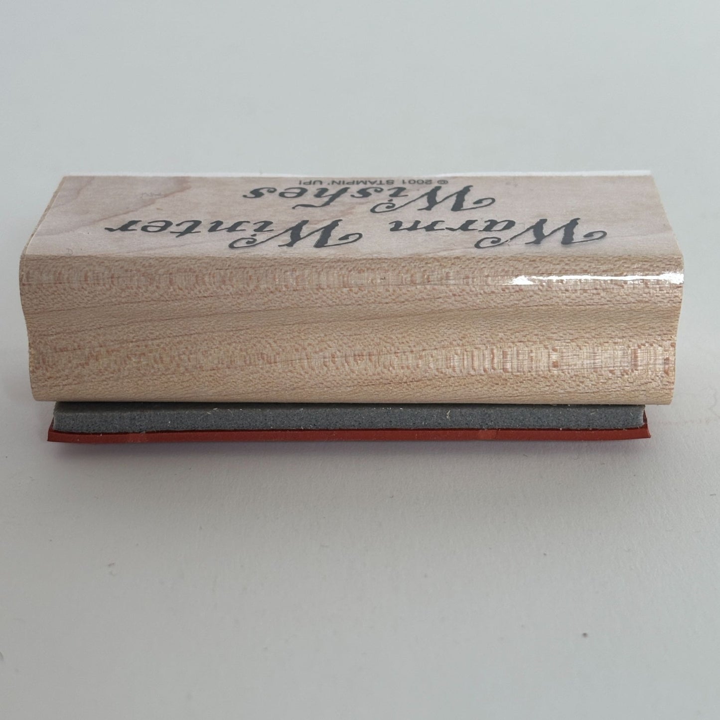 Stampin Up Rubber Stamp Christmas Warm Winter Wishes Holiday Card Making Words