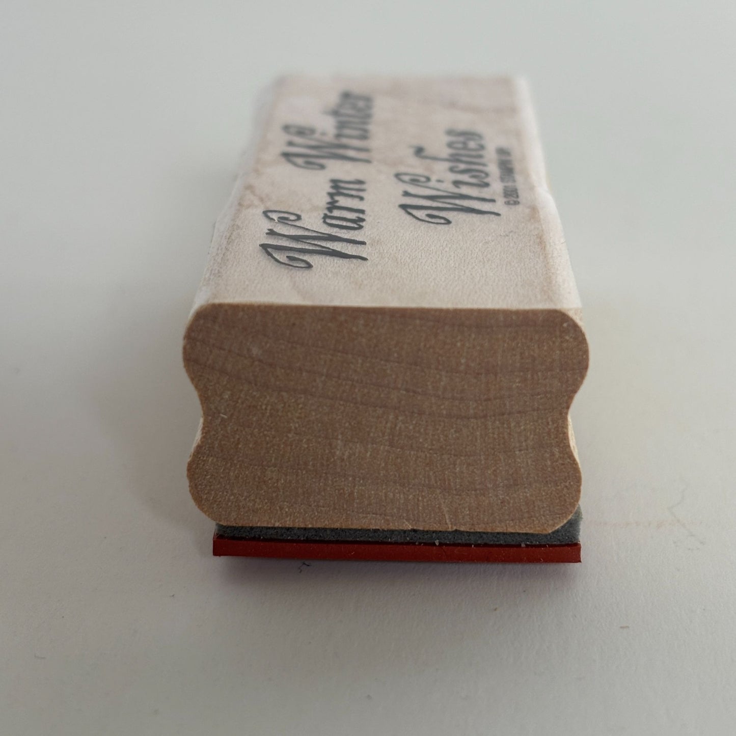 Stampin Up Rubber Stamp Christmas Warm Winter Wishes Holiday Card Making Words