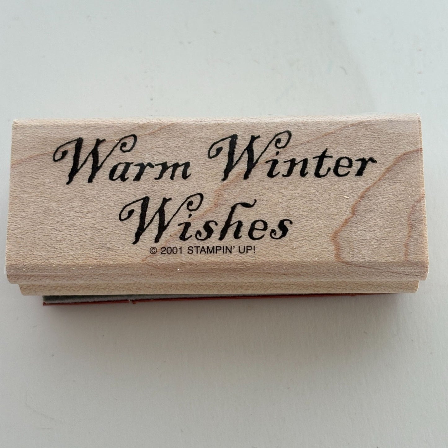 Stampin Up Rubber Stamp Christmas Warm Winter Wishes Holiday Card Making Words