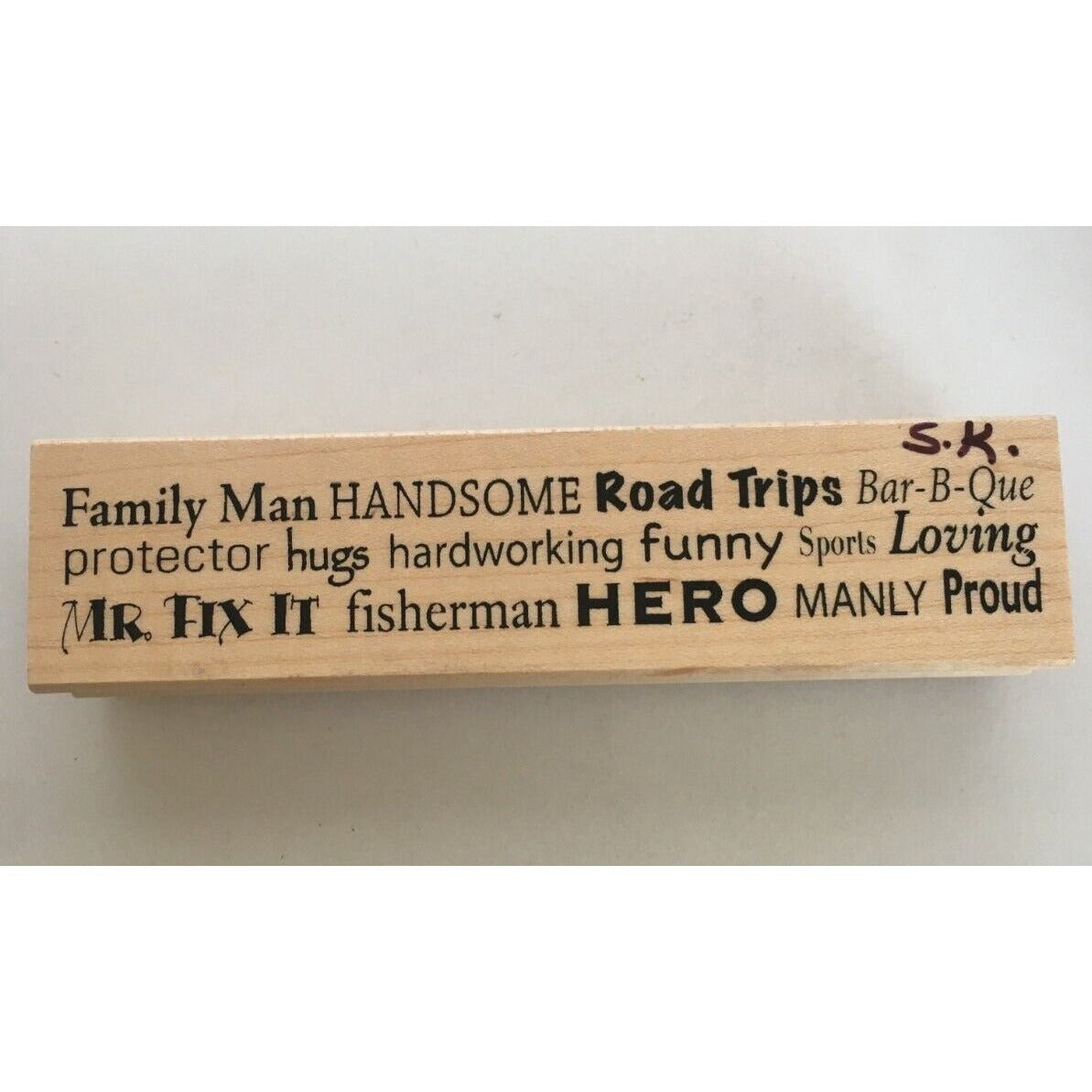 Great Inspirations Rubber Stamp Fathers Day Cardmaking Dad Hero Father Word Art Sentiment Description