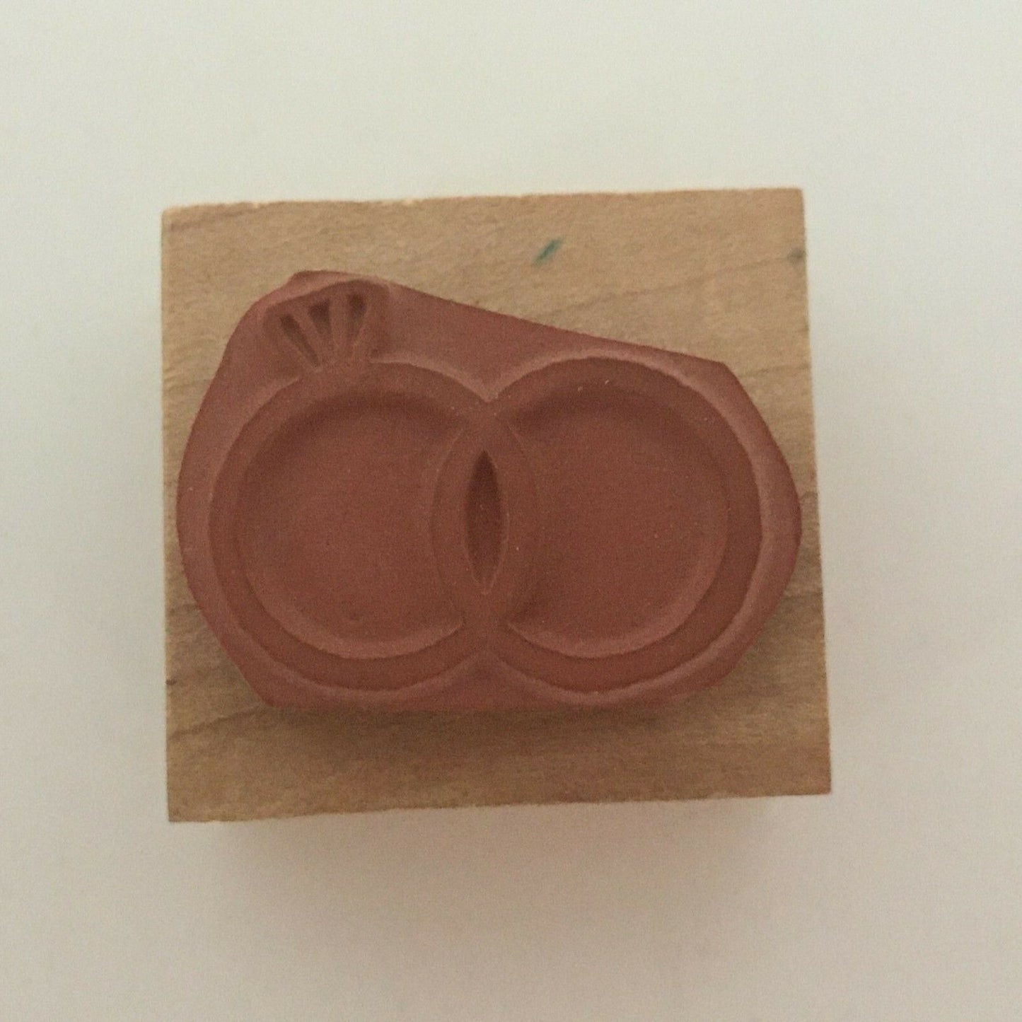 The Happy Stamper Rubber Stamp Diamond Ring Wedding Rings Marriage Card Making