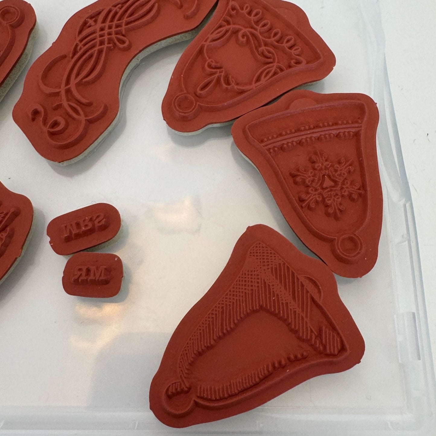 Stampin Up Rubber Stamp Set Seasonal Bells Christmas Wedding Seasons Greetings