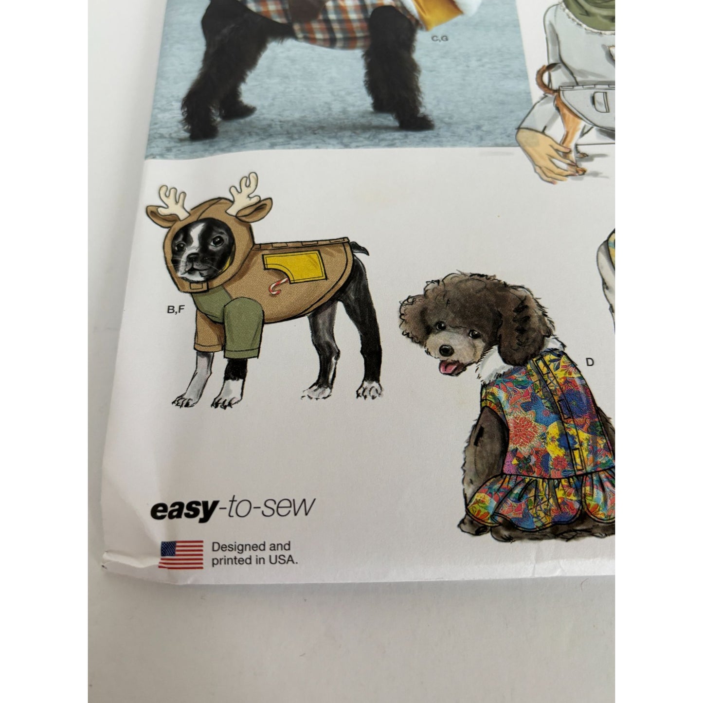 Simplicity Sewing Pattern S9663 Dog Clothing Pet Winter Coats Christmas S M L UC