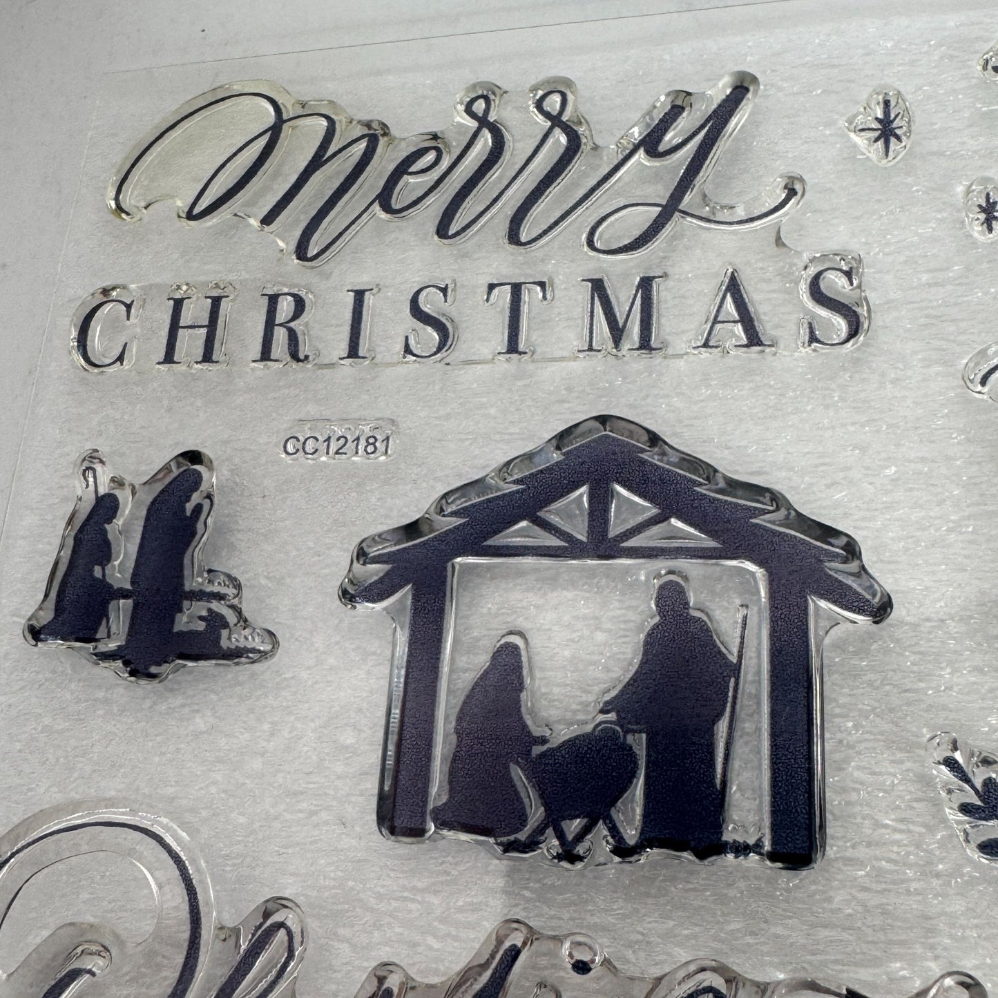 CTMH Acrylic Stamp Set Christmas Blessings Nativity Adore Him Religious CC12181