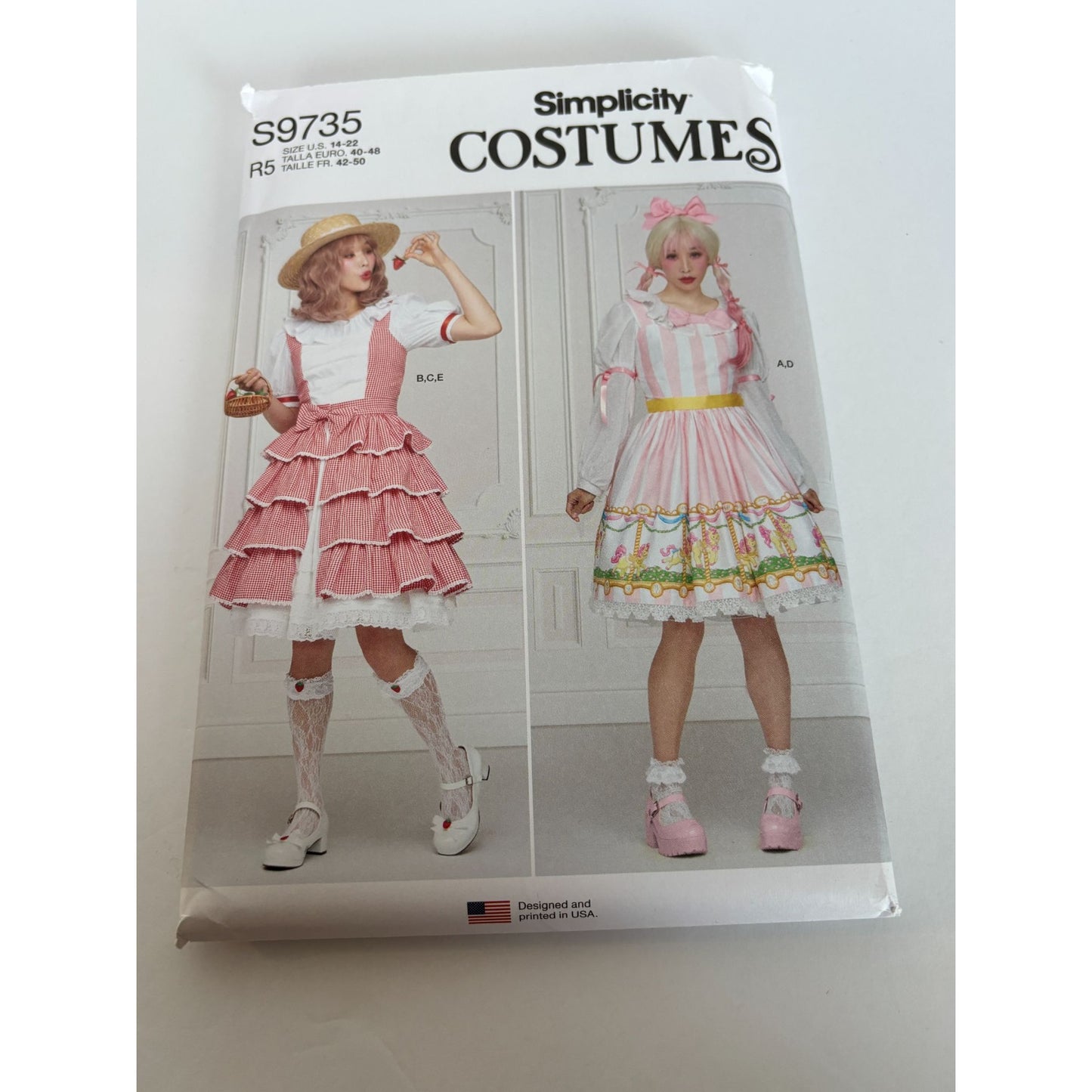 Simplicity Sewing Pattern S9735 Costume Ruffled Jumper Kawaii Dress 14-22 Uncut