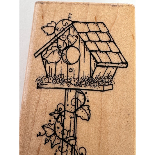 JRL Design Rubber Stamp Ivy Birdhouse Bird Friend Card Making Garden Nature I110