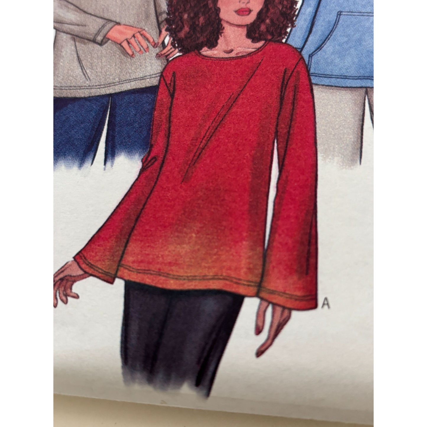 Butterick Sewing Pattern 3255 Misses Tops Loose Fit Hoodie Cowl Neck 14-18 Uncut