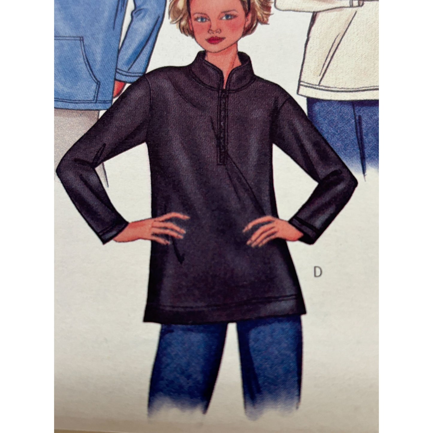 Butterick Sewing Pattern 3255 Misses Tops Loose Fit Hoodie Cowl Neck 14-18 Uncut