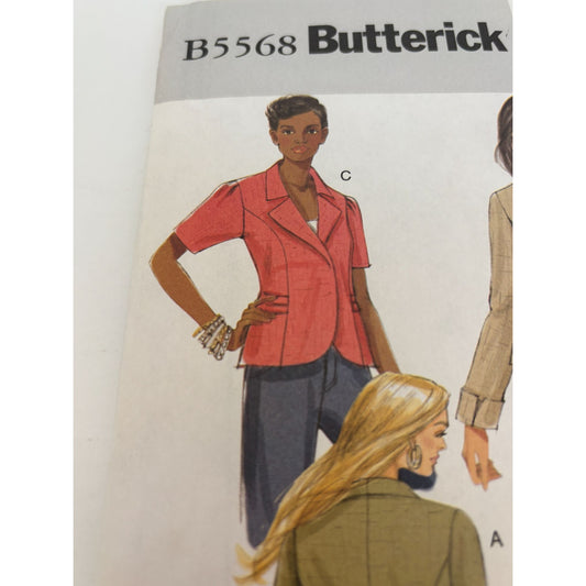 Butterick Sewing Pattern B5568 Misses Fitted Jackets Work Career Size 6-12 Uncut