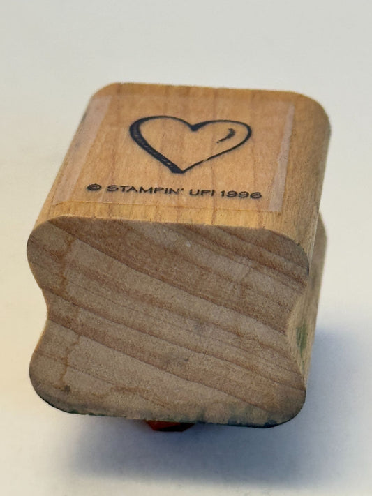 Stampin Up Rubber Stamp Heart Small Valentines Day Card Making Love Friendship