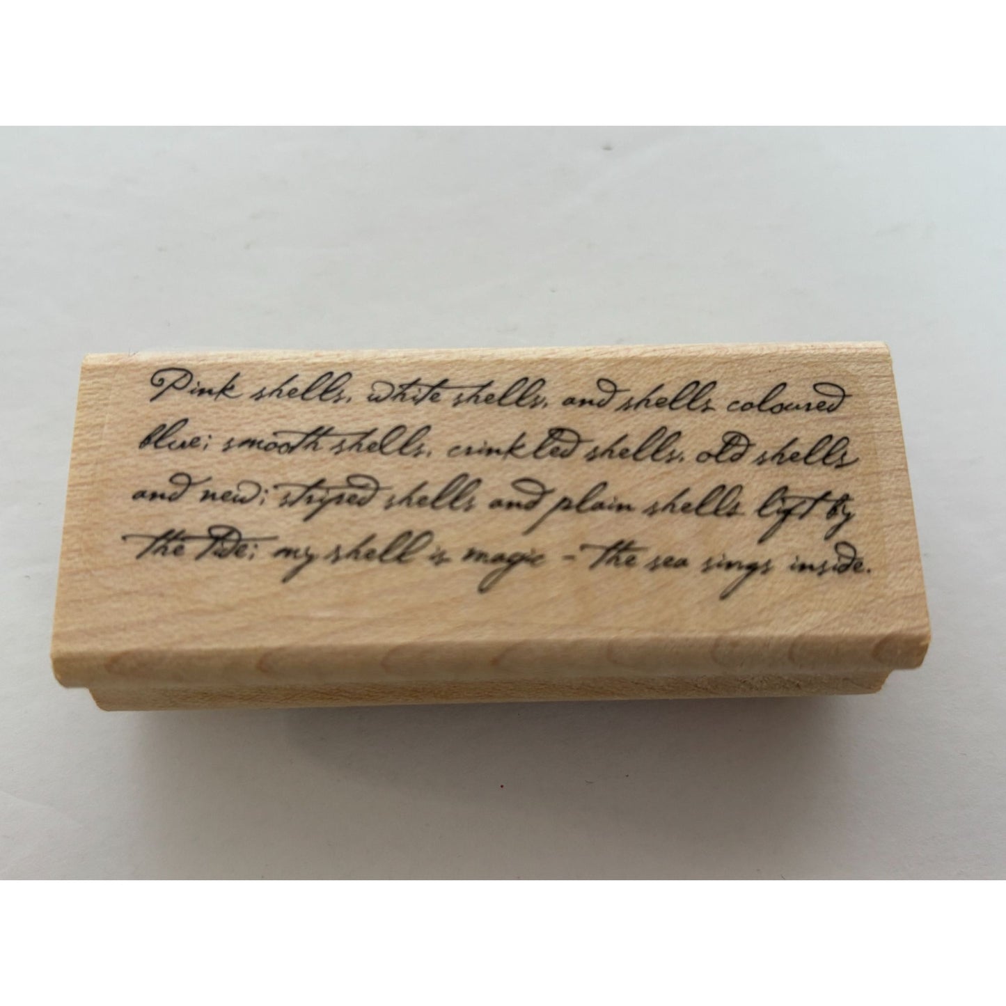 Stampin Up Rubber Stamp Ocean Shells Poem Magic Funny Text Writing Seaside Words