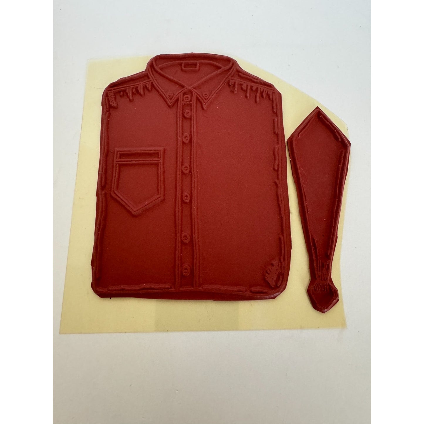 Shirt Tie Rubber Stamp Set Mens Fathers Day Scrapbooking Card Making Crafts