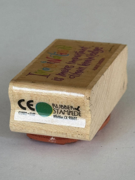 Rubber Stampede Rubber Stamp Albert Einstein Quote Imagination is More Words