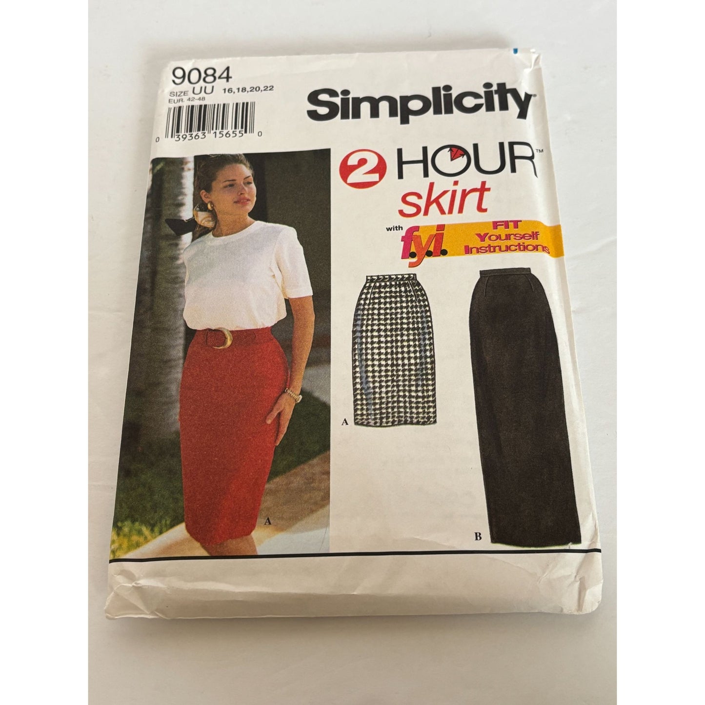 Simplicity Sewing Pattern 9084 Misses 2-Hour Skirt Work Career Size 16-22 Uncut