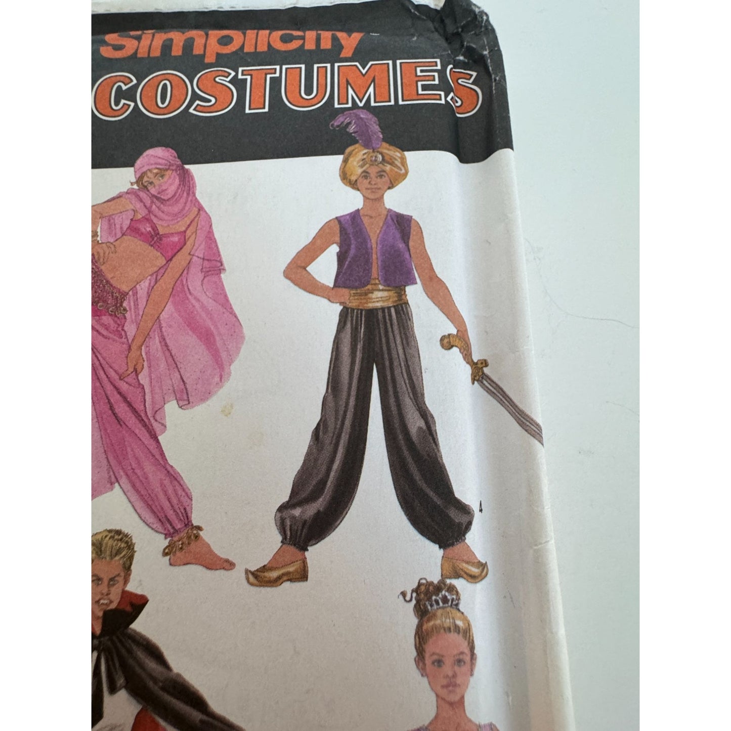 Simplicity Sewing Pattern 3903 Costumes Santa Genie Dracula Pirate Kids 2-12 UC