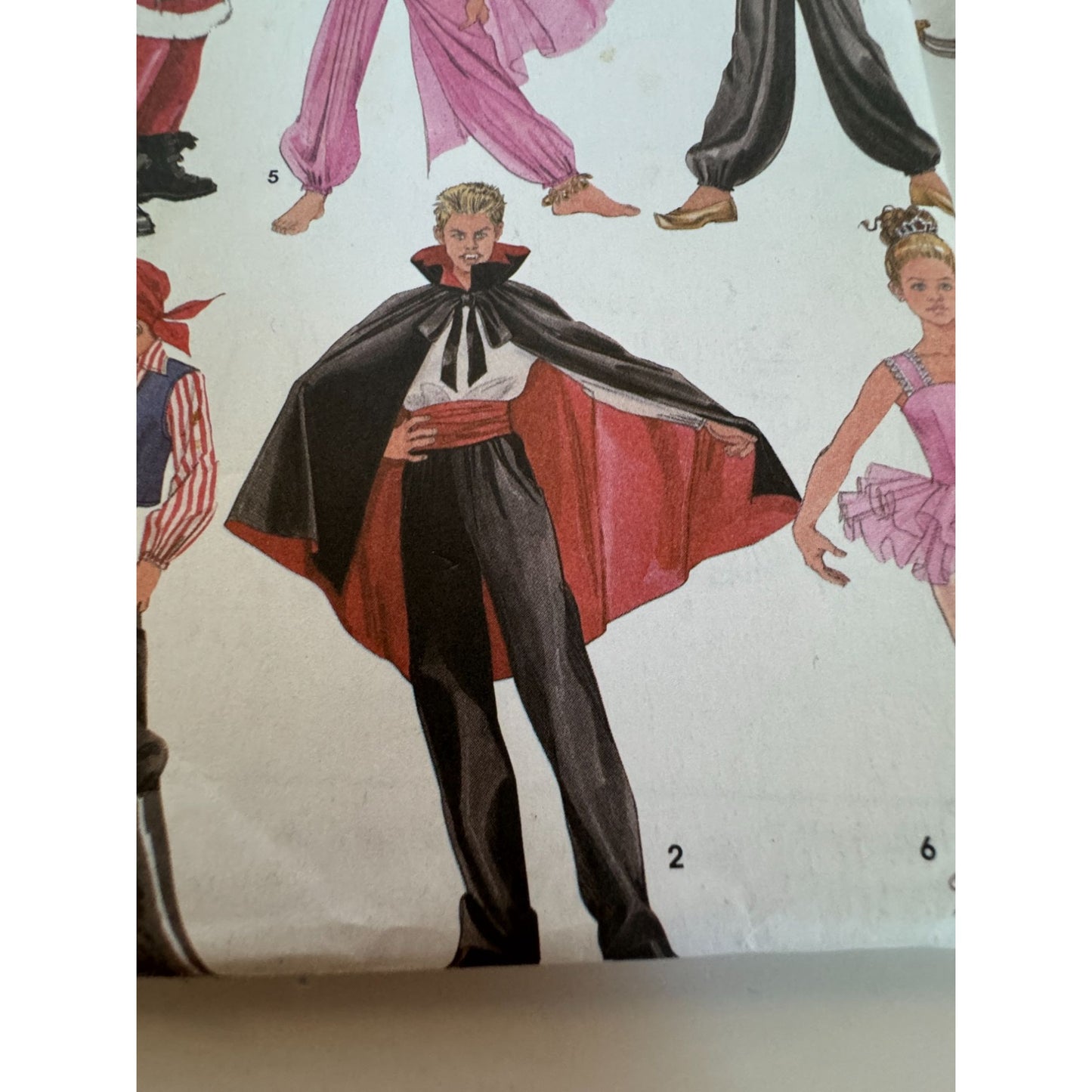 Simplicity Sewing Pattern 3903 Costumes Santa Genie Dracula Pirate Kids 2-12 UC