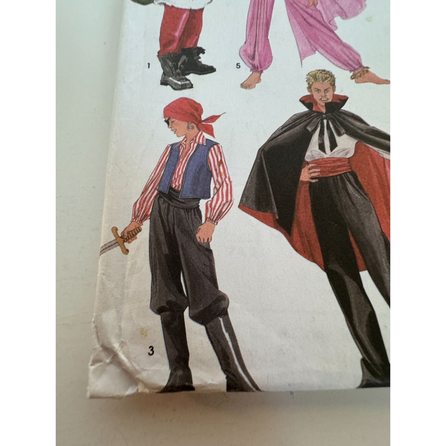Simplicity Sewing Pattern 3903 Costumes Santa Genie Dracula Pirate Kids 2-12 UC