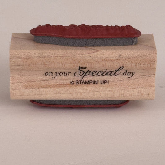 Stampin Up Rubber Stamps On Your Special Day Catholic Baptism Religious Godmother Set