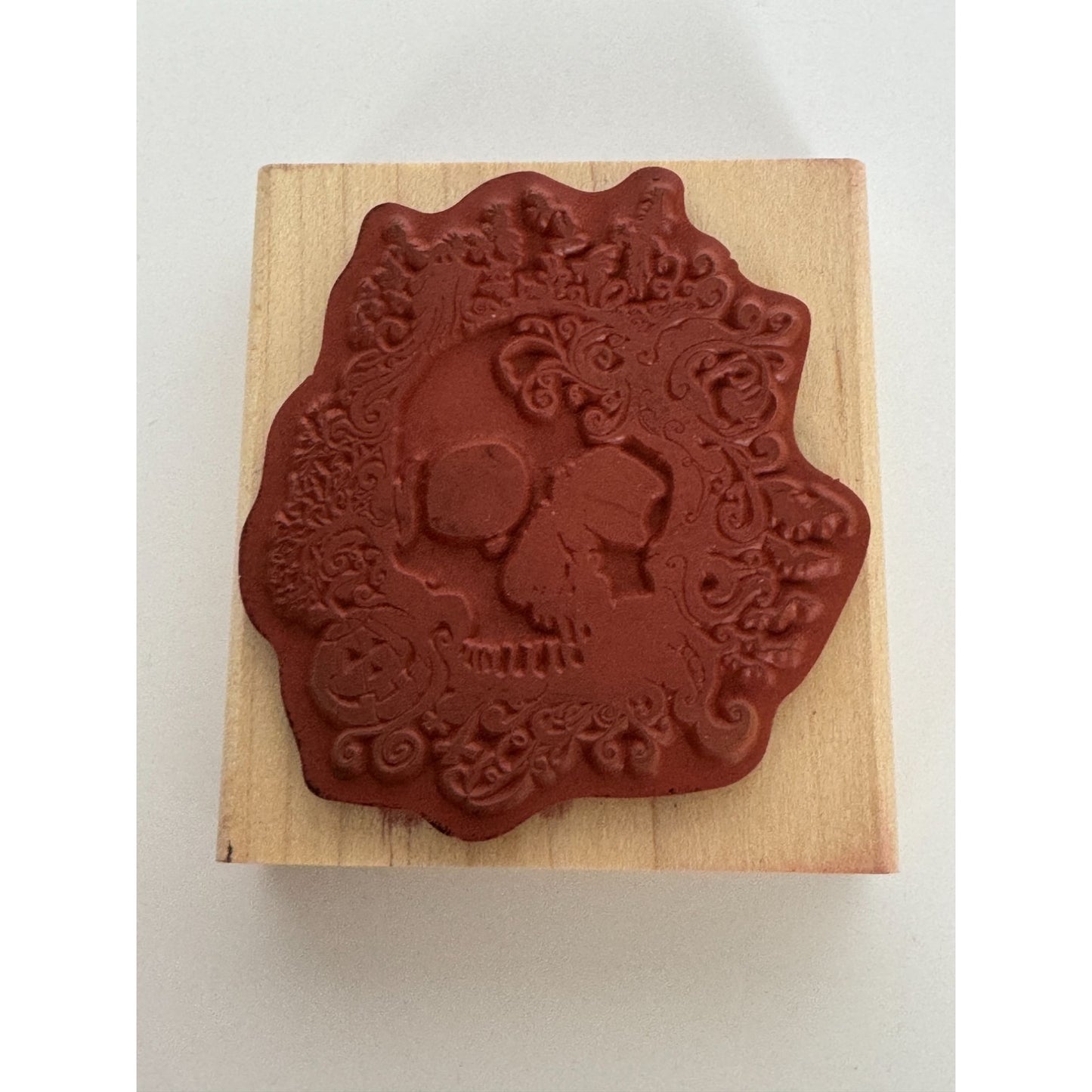 Stampin Up Halloween Rubber Stamps From the Crypt Skull Bat Spider Card Making