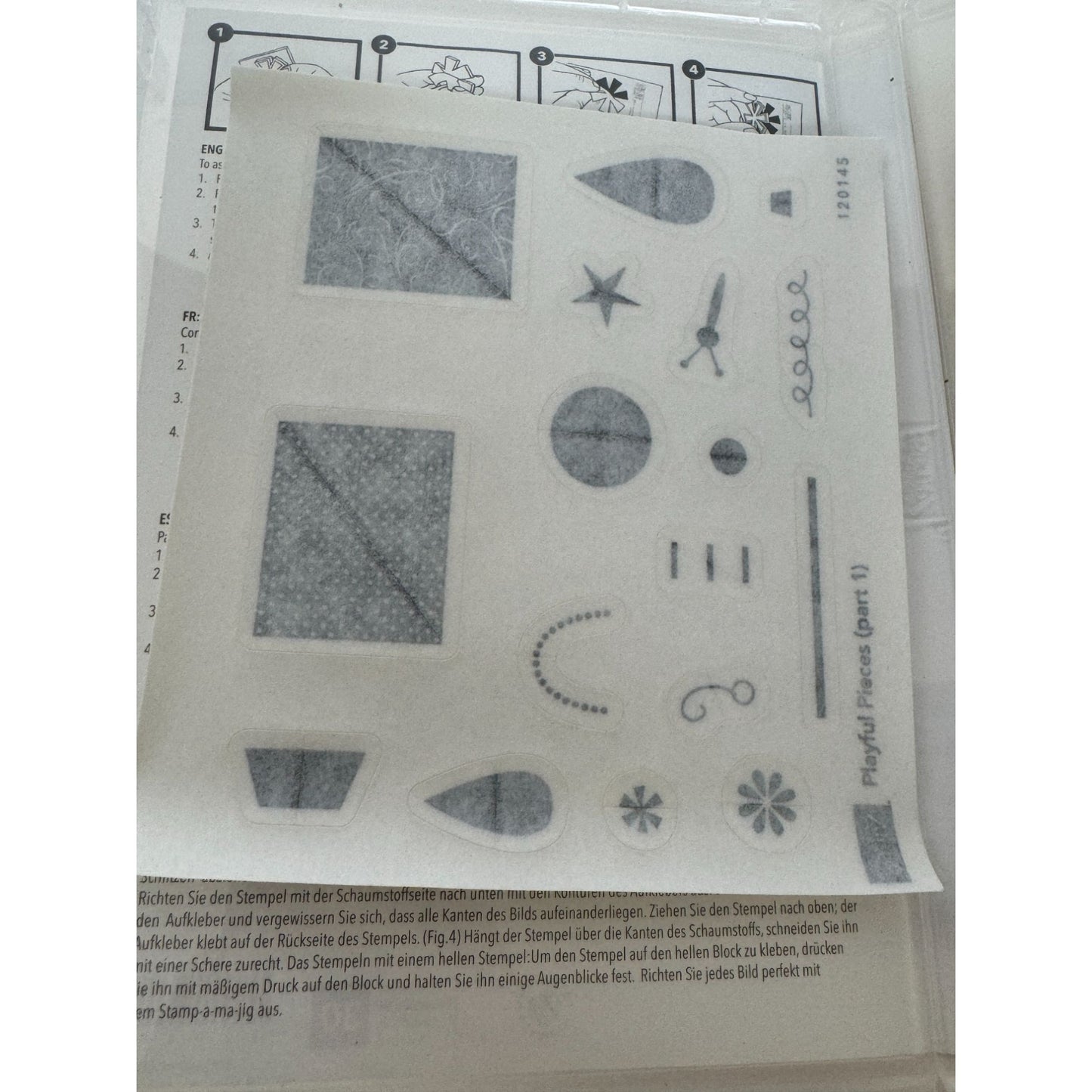 Stampin Up Playful Pieces Rubber Stamp Set Butterfly Summer Gift Present Star