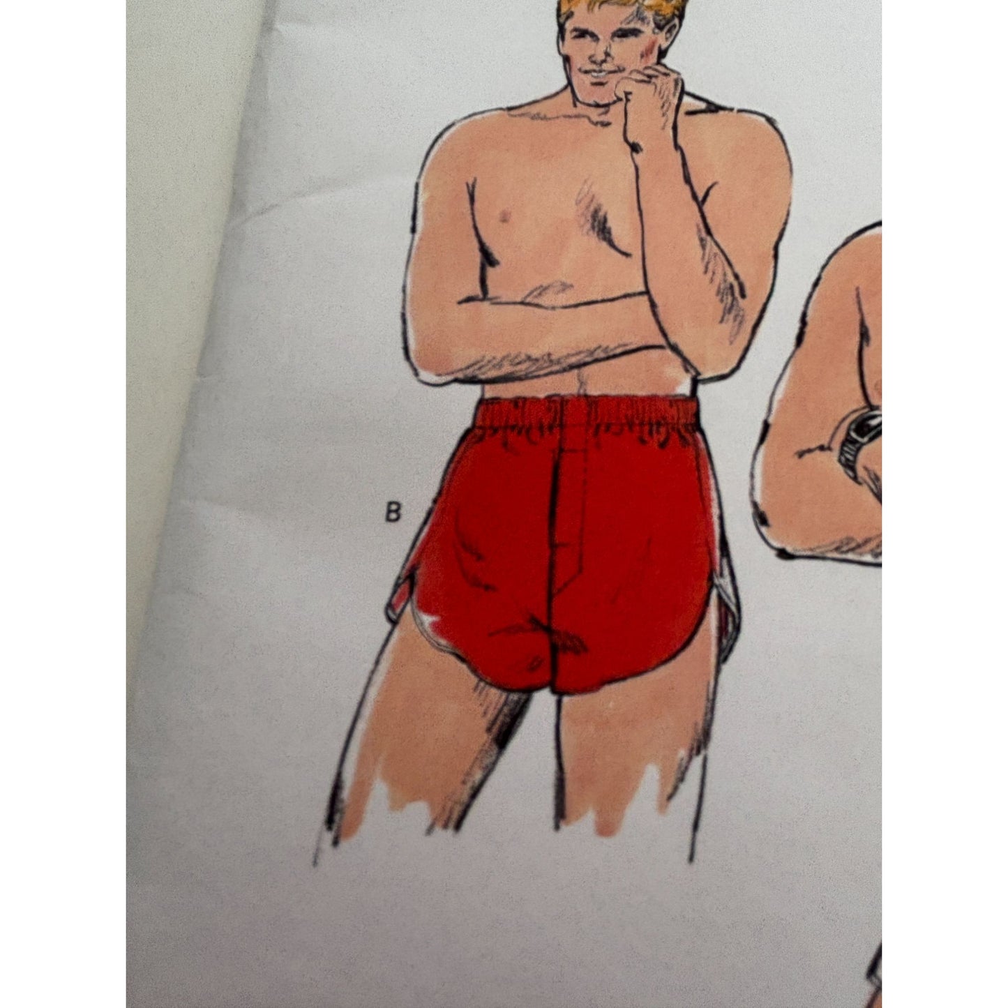 Kwik Sew Sewing Pattern 1672 Mens Boxer Shorts Vintage 1980s Uncut S M L XL