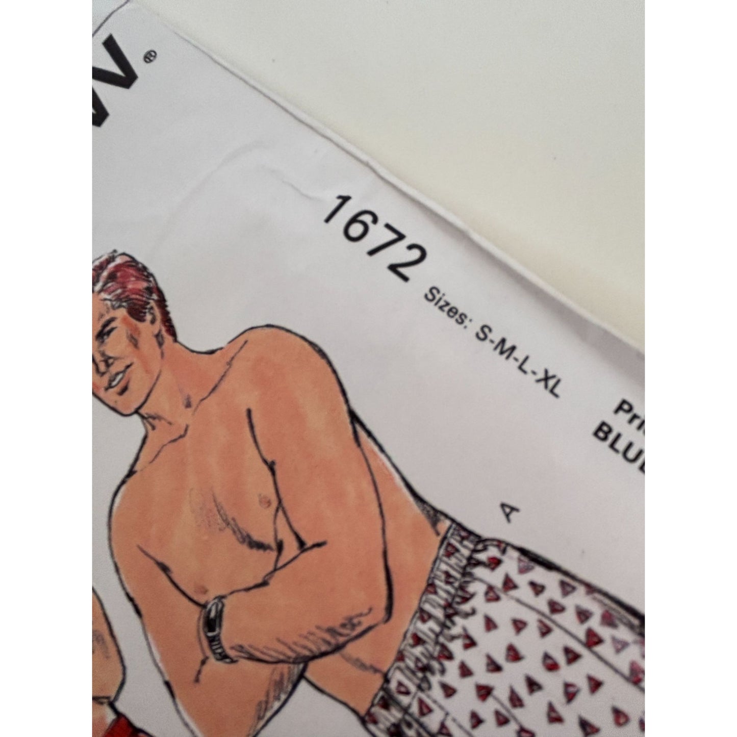 Kwik Sew Sewing Pattern 1672 Mens Boxer Shorts Vintage 1980s Uncut S M L XL