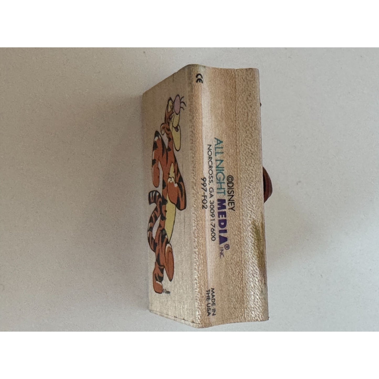 All Night Media Rubber Stamp Disney Tigger Pooh Cartoon Character Walking Smile