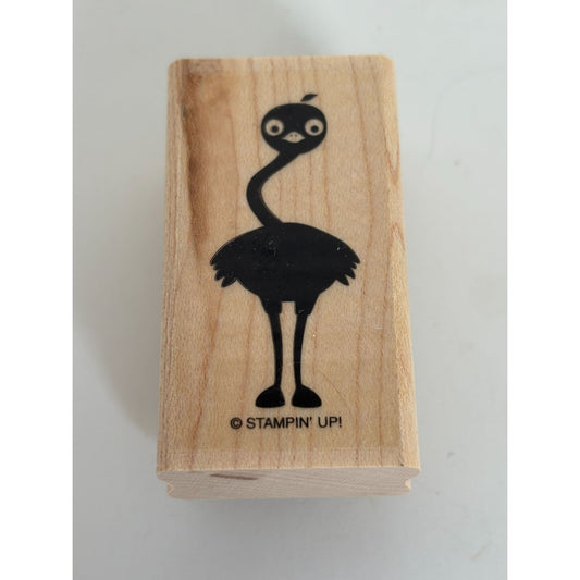 Stampin Up Rubber Stamp Ostrich Bird Funny Animal Whimsical Quirky Card Making