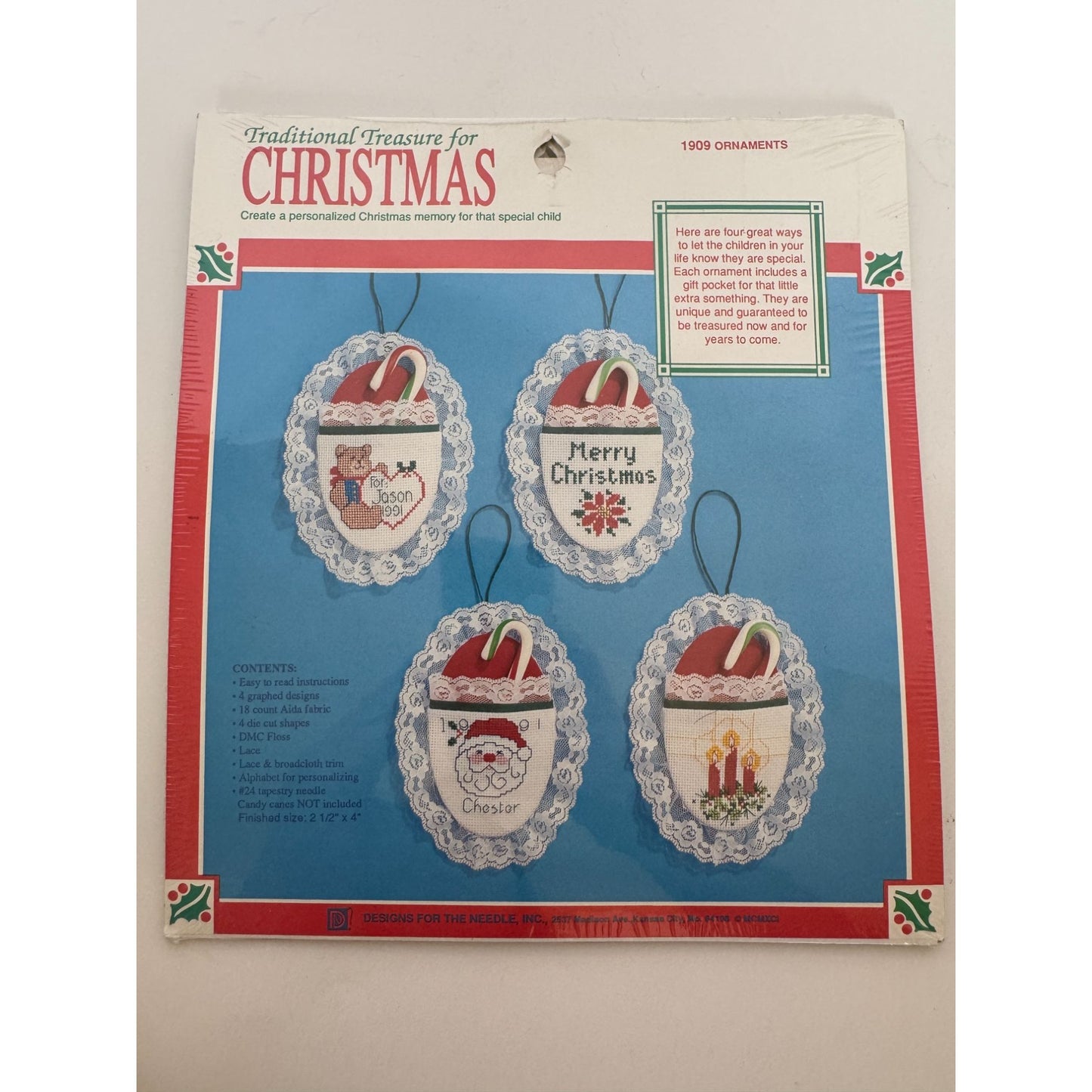 Designs For The Needle Cross Stitch Kit Traditional Christmas Ornament Candles