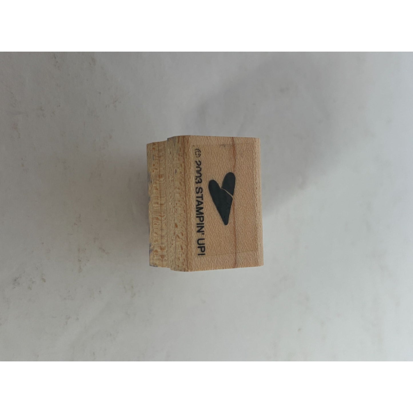 Stampin Up Wood Mounted Rubber Stamp Heart Flat Thin Card Making Love Small