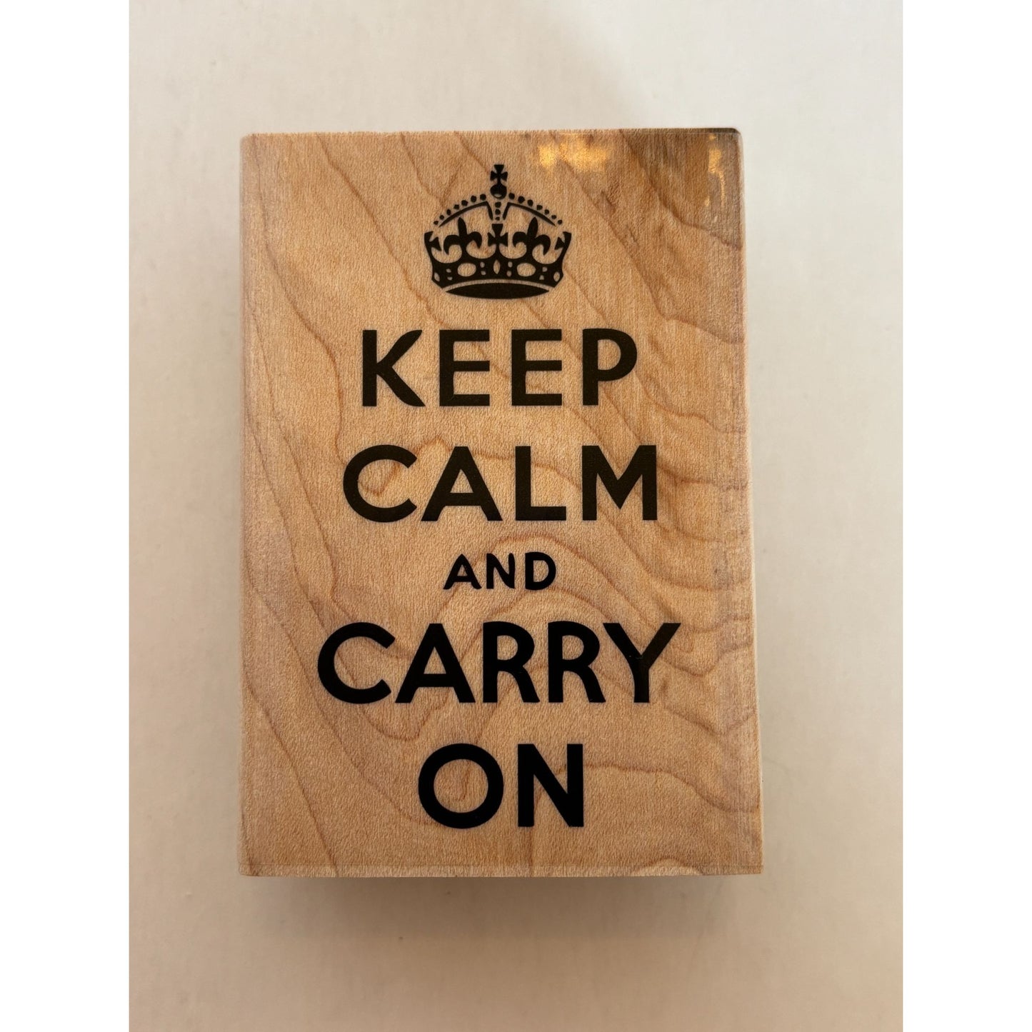 Hampton Art Rubber Stamp Keep Calm and Carry On Card Making Words Sentiment