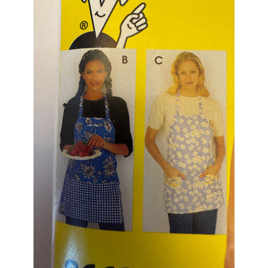 Simplicity Sewing Pattern For Dummies 0663 Adult Aprons Kitchen BBQ Mens Misses Uncut