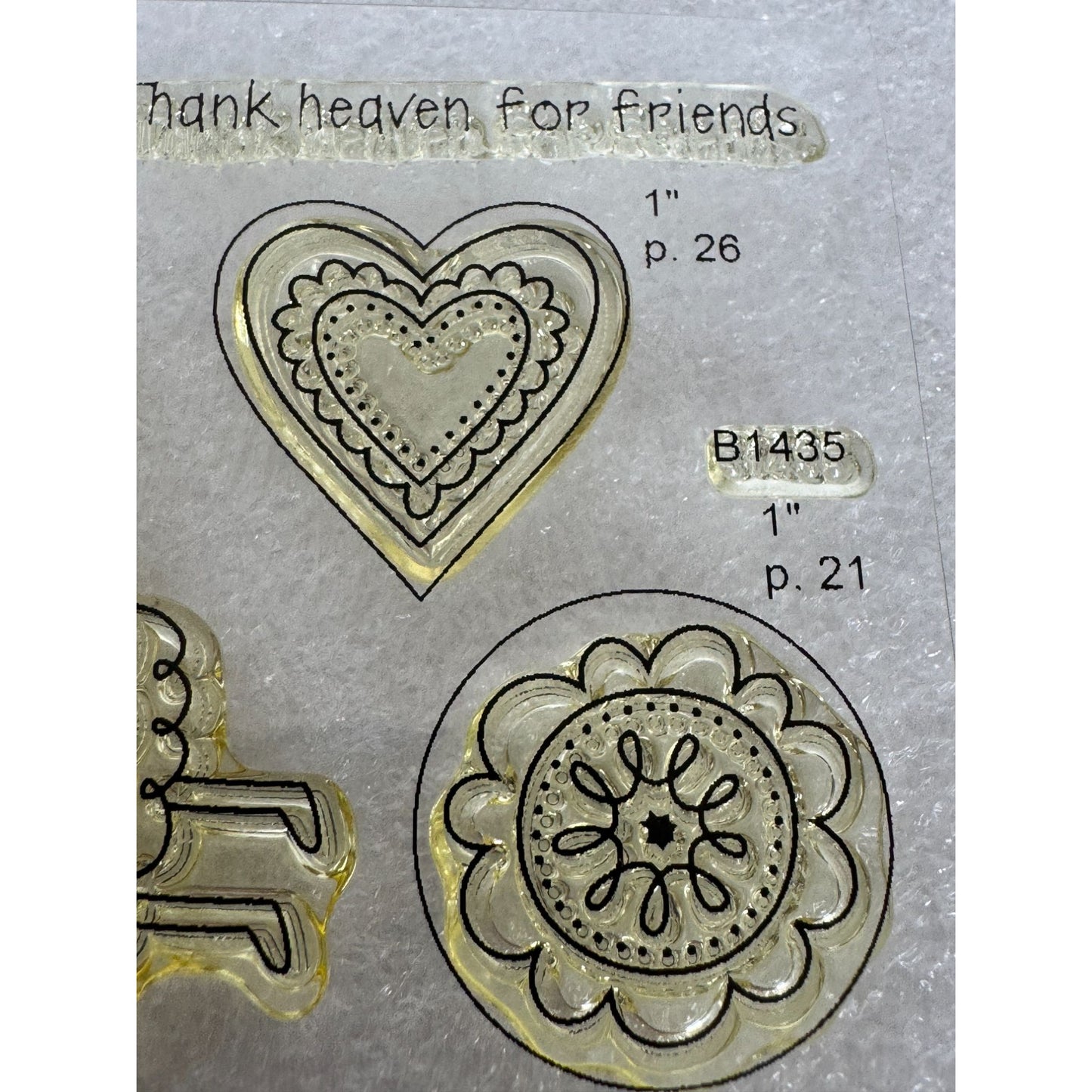 CTMH My Acrylix Acrylic Stamp Set Angel Friends Friendship Thank Heaven B1435
