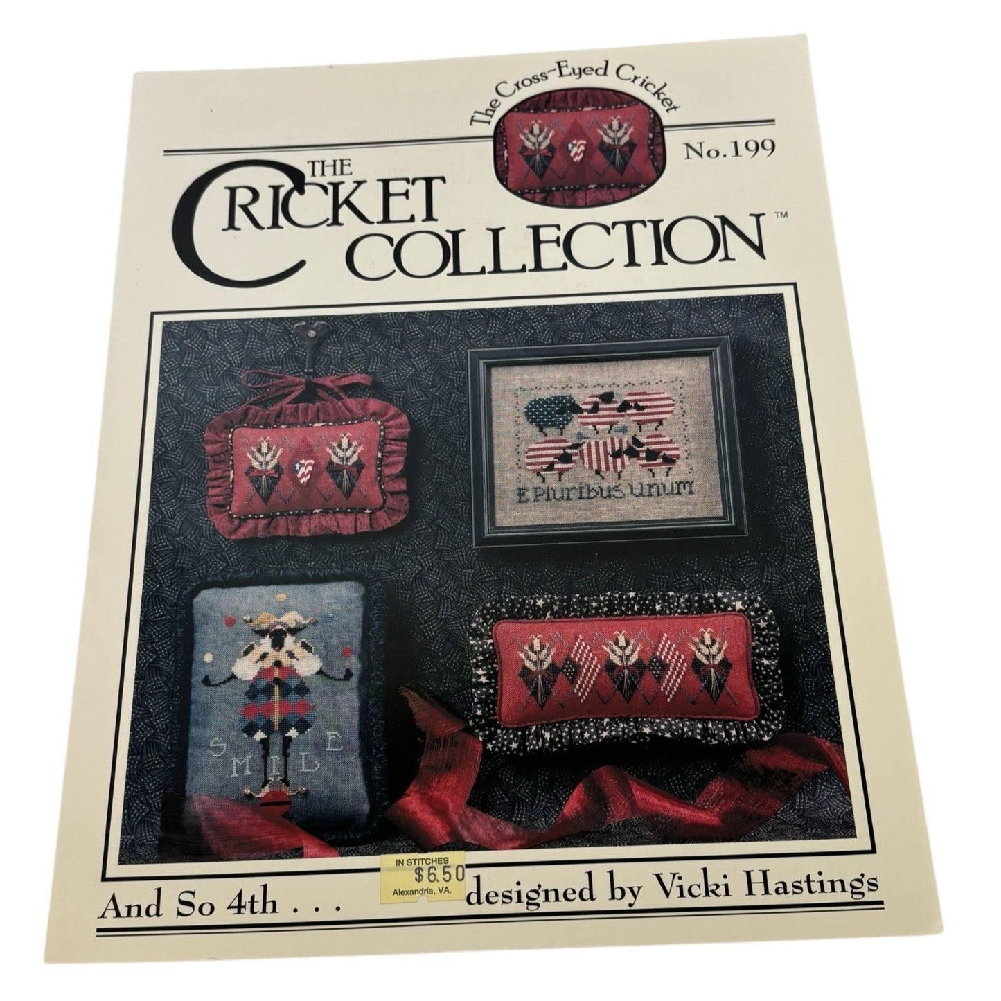 The Cricket Collection Cross Stitch Pattern And So 4th of July American Flag 199
