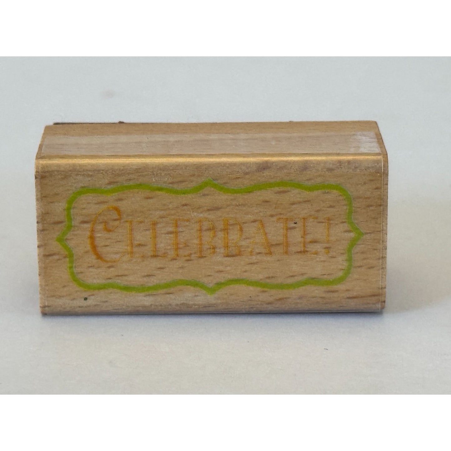 Celebrate Rubber Stamp Card Making Sentiment Words Wood Mounted Craft Tool