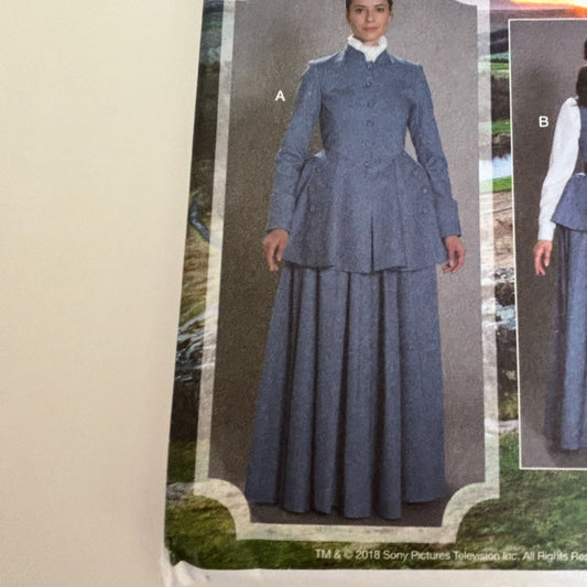 McCalls Sewing Pattern M7823 Outlander Costume Jacket Vest Highland 14-22 Uncut